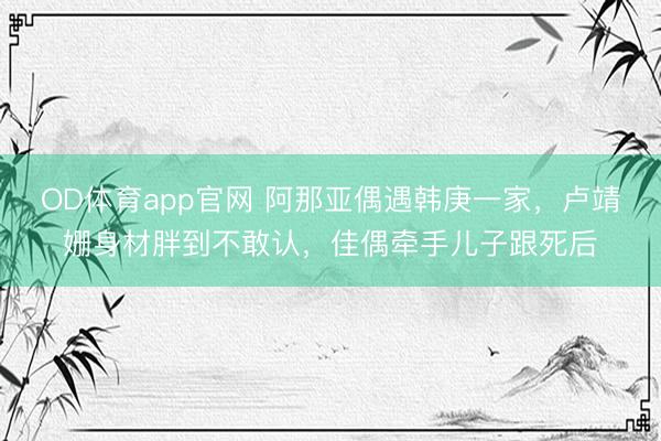 OD体育app官网 阿那亚偶遇韩庚一家，卢靖姗身材胖到不敢认，佳偶牵手儿子跟死后
