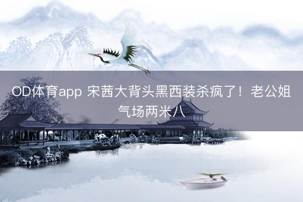 OD体育app 宋茜大背头黑西装杀疯了!老公姐气场两米八